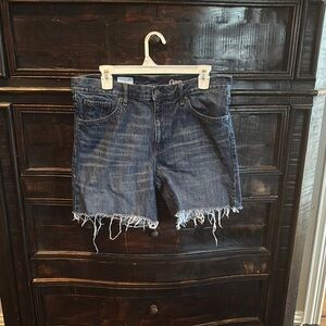 GAP Blue Jean Shorts Distressed Cut-Off Hem